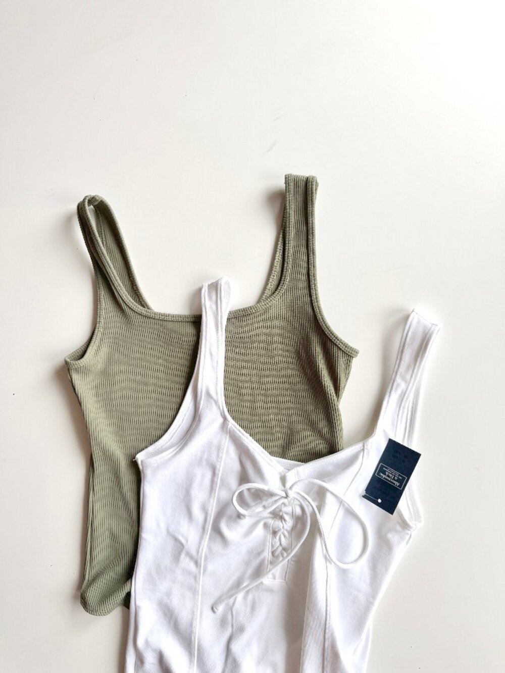 Lot of 2 ABERCROMBIE & FITCH Size S Soft A&F Collection Thong Bodysuits